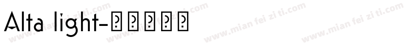 Alta light字体转换
